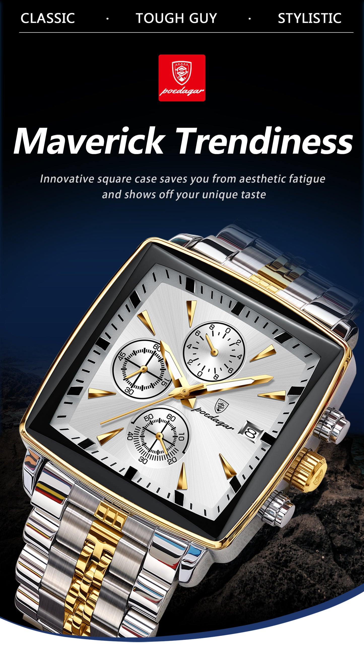 Poedagar Casual Sports Watch: Buy One, Get Two