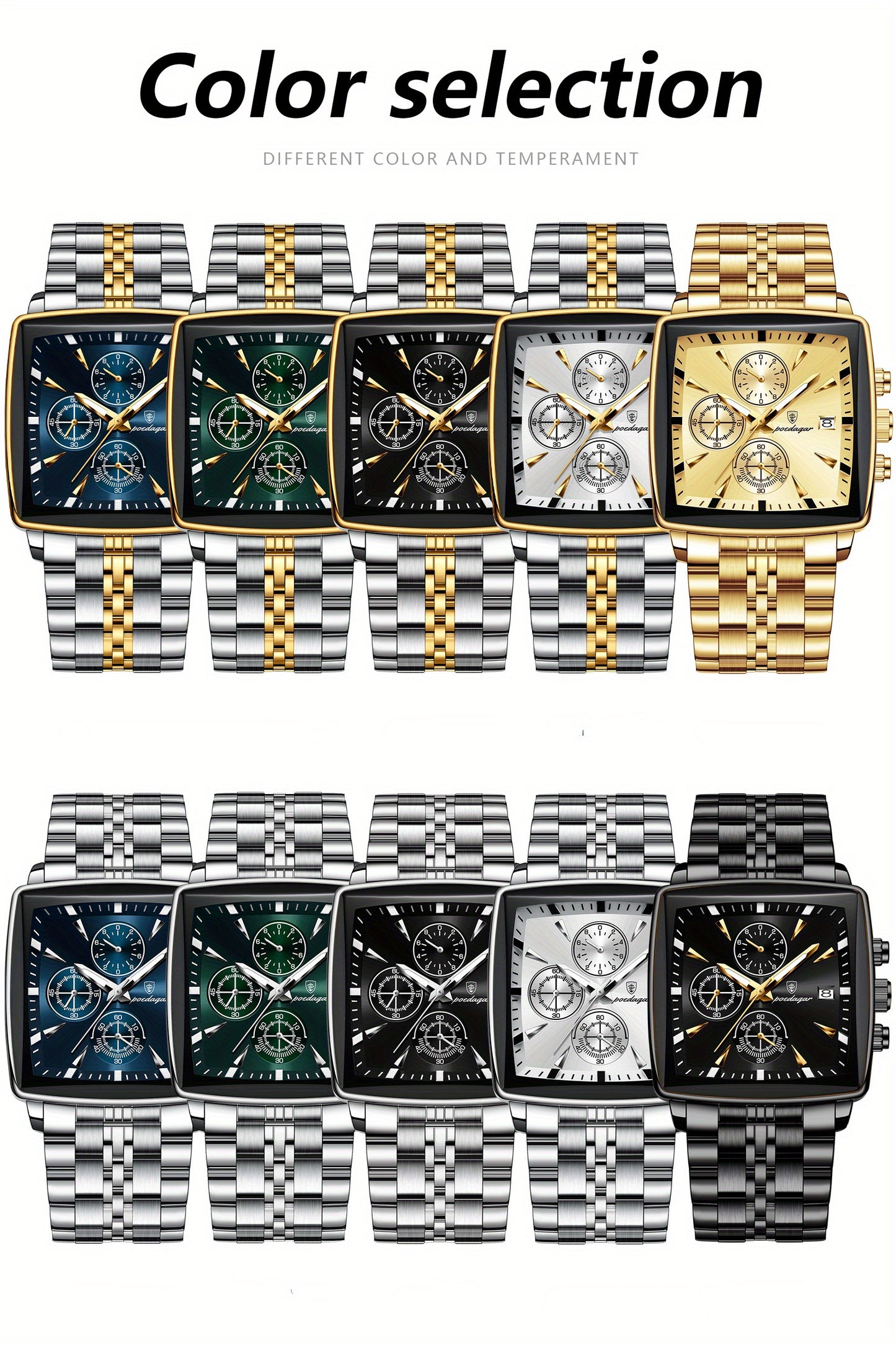 Poedagar Casual Sports Watch: Buy One, Get Two