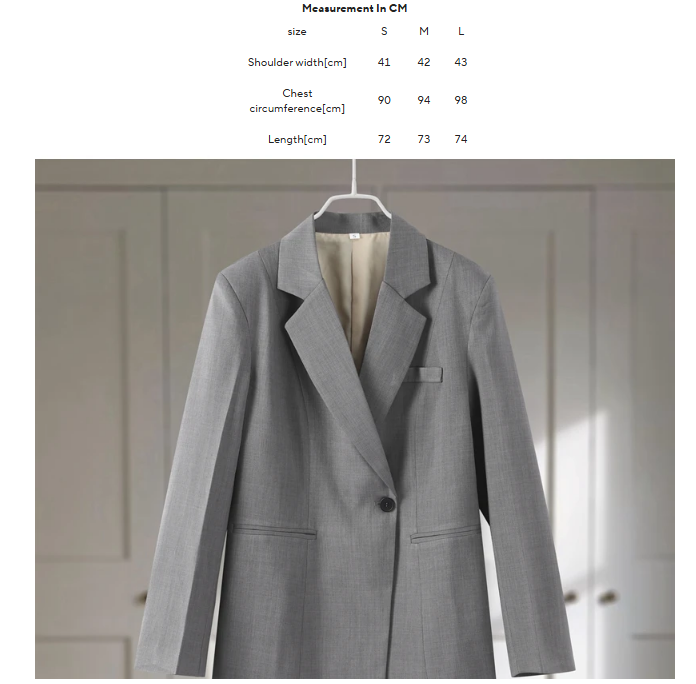 Elegant Oversize Women's Blazer - Spring Office Essential