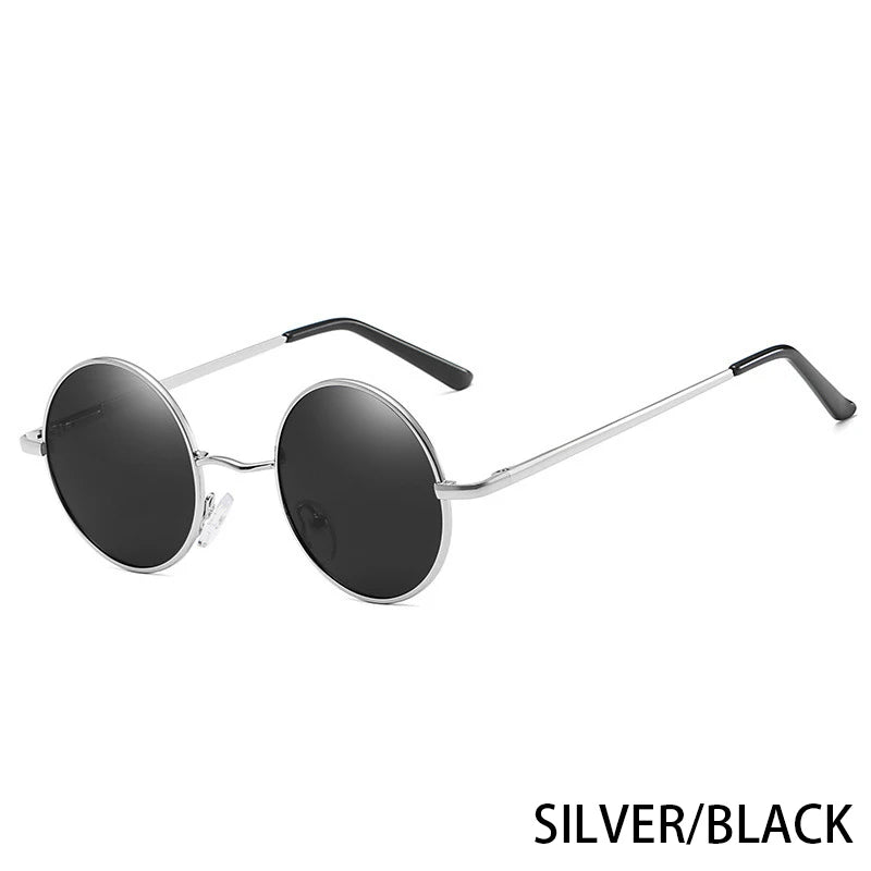 RUOBO Colorful Polarized Round Brand Designer Metal Frame Sunglasses Eyewear For Men and Women Driving Outdoor Sun Glasses UV400