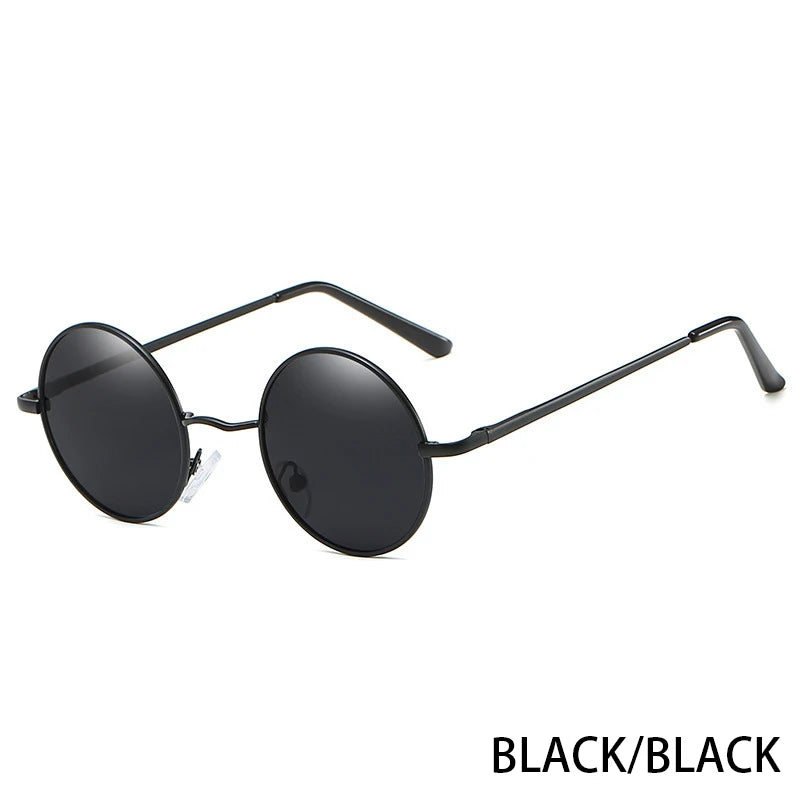 RUOBO Colorful Polarized Round Brand Designer Metal Frame Sunglasses Eyewear For Men and Women Driving Outdoor Sun Glasses UV400