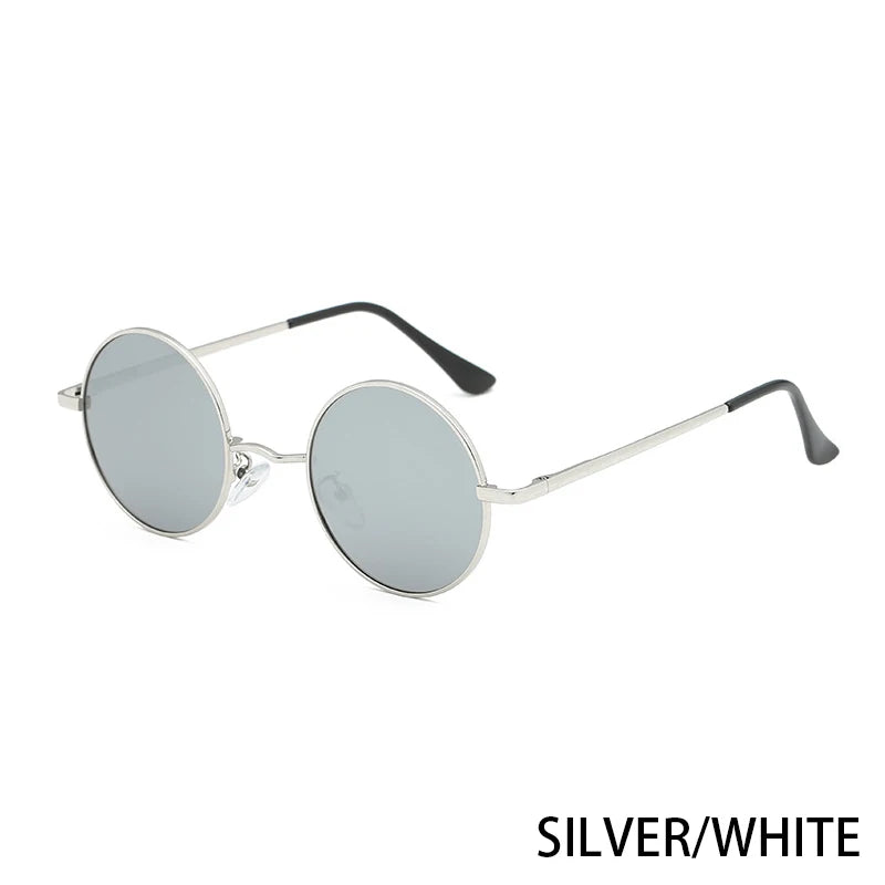 RUOBO Colorful Polarized Round Brand Designer Metal Frame Sunglasses Eyewear For Men and Women Driving Outdoor Sun Glasses UV400