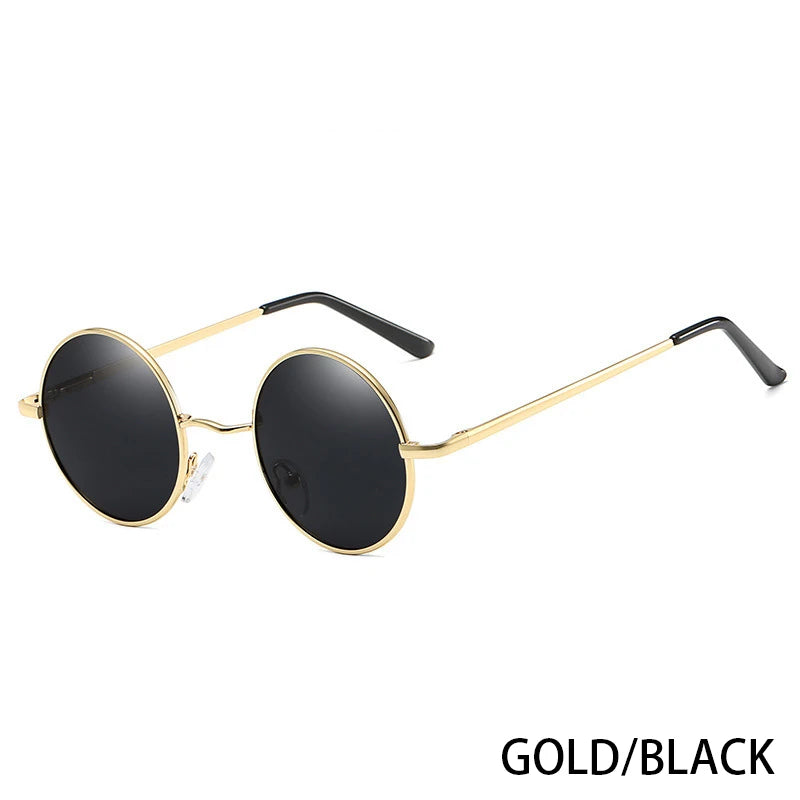 RUOBO Colorful Polarized Round Brand Designer Metal Frame Sunglasses Eyewear For Men and Women Driving Outdoor Sun Glasses UV400