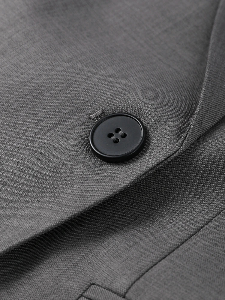 Commute Lapel Pocket Suit Jacket Women Full Sleeve Oversize Female Coat 2025 Spring Casual One Button Spring Office Lady Outwear