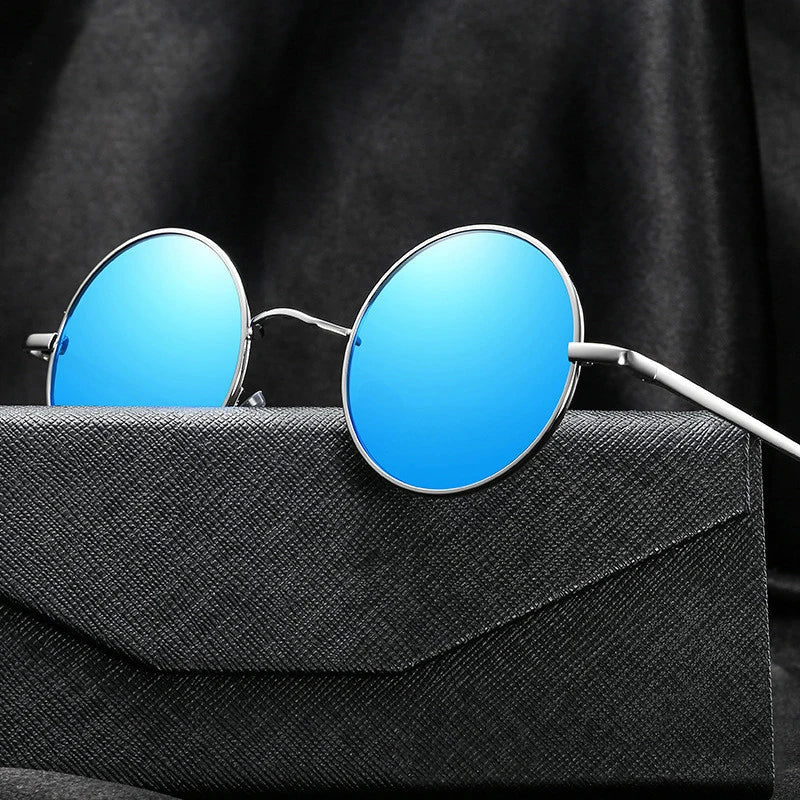 RUOBO Colorful Polarized Round Brand Designer Metal Frame Sunglasses Eyewear For Men and Women Driving Outdoor Sun Glasses UV400