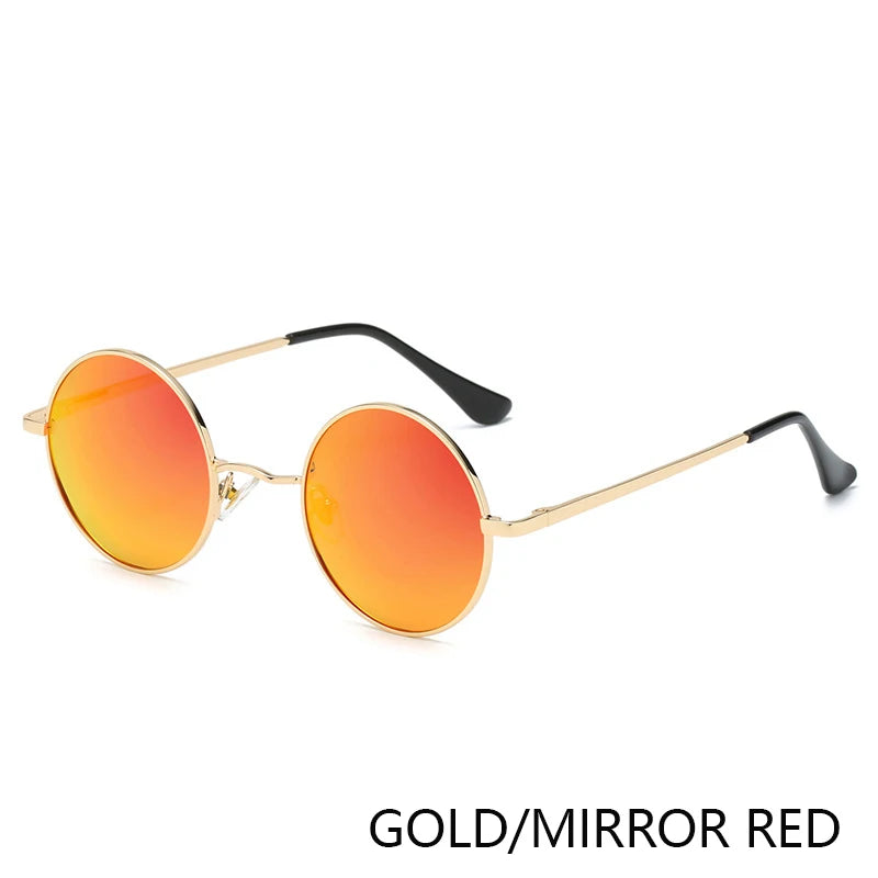 RUOBO Colorful Polarized Round Brand Designer Metal Frame Sunglasses Eyewear For Men and Women Driving Outdoor Sun Glasses UV400