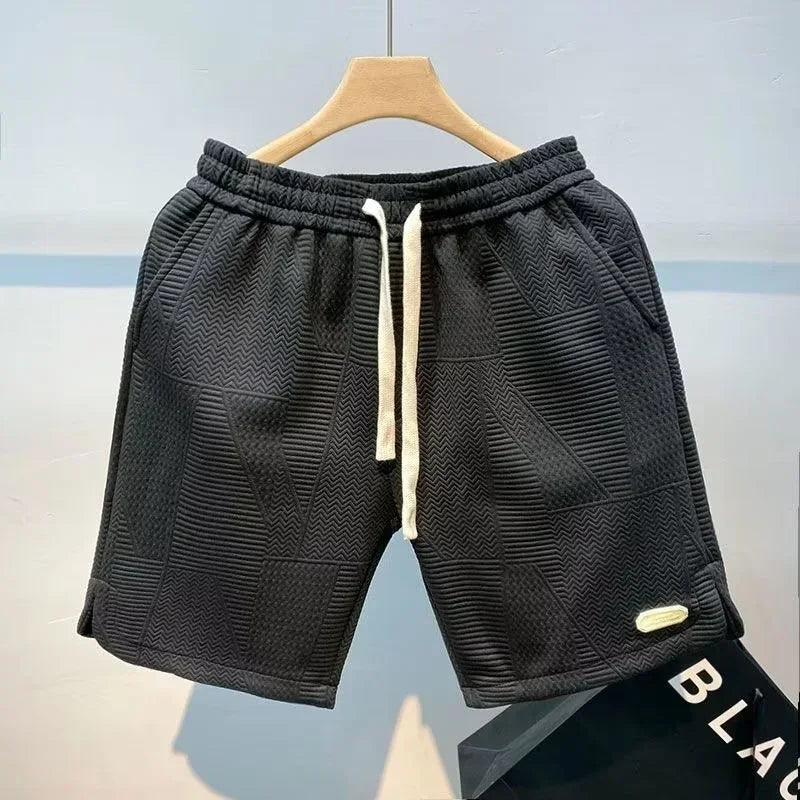 Trendy Summer Casual Beach Pants Loose Fit Five-Quarter Length Men's Fashion Brand Embroidered Comfortable Shorts