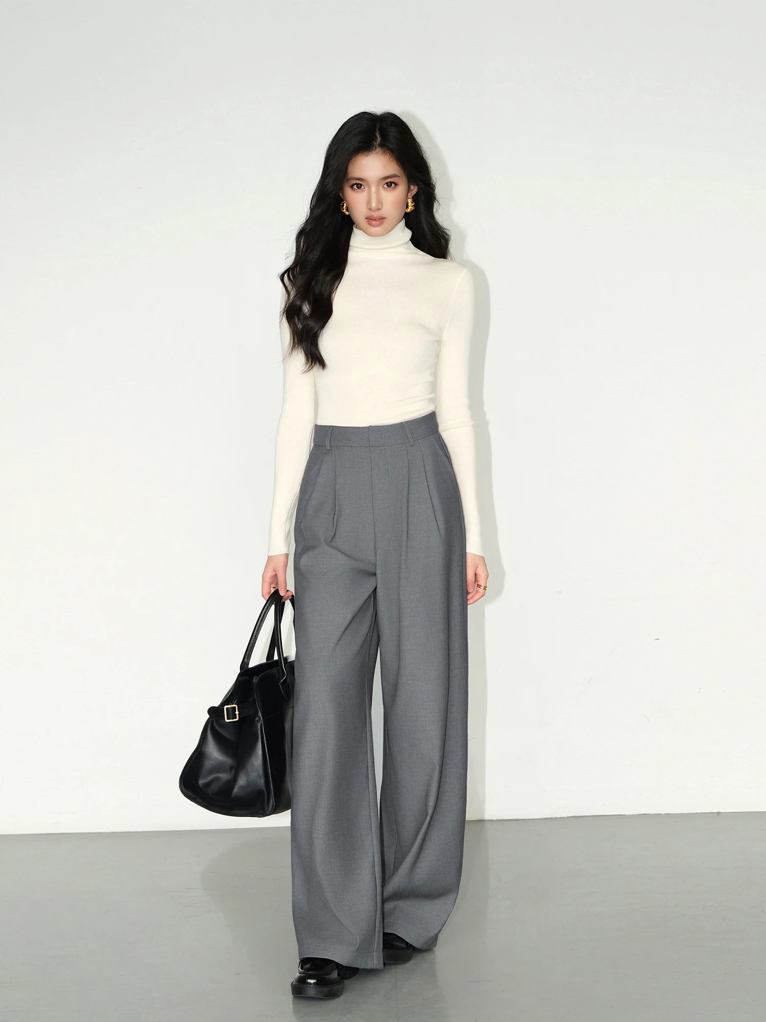 Multicolor Office High-waisted Wide-leg Suit Pants Women's 2025 Autumn Loose and Drape Casual Straight Mopping Trousers