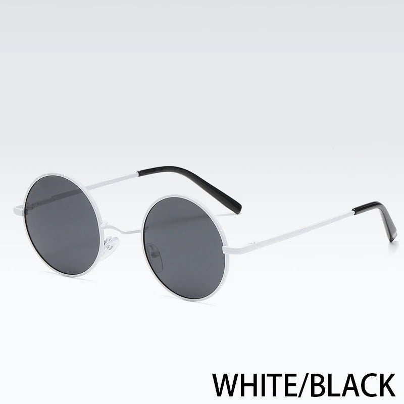 RUOBO Colorful Polarized Round Brand Designer Metal Frame Sunglasses Eyewear For Men and Women Driving Outdoor Sun Glasses UV400