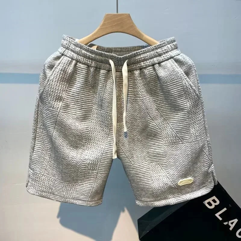 Trendy Summer Casual Beach Pants Loose Fit Five-Quarter Length Men's Fashion Brand Embroidered Comfortable Shorts