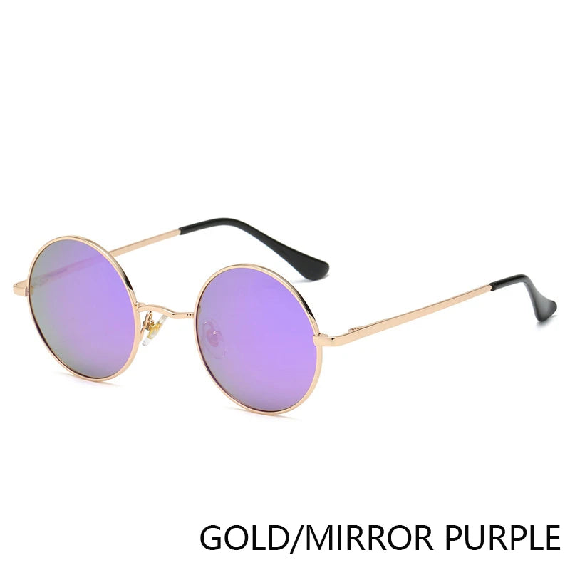 RUOBO Colorful Polarized Round Brand Designer Metal Frame Sunglasses Eyewear For Men and Women Driving Outdoor Sun Glasses UV400