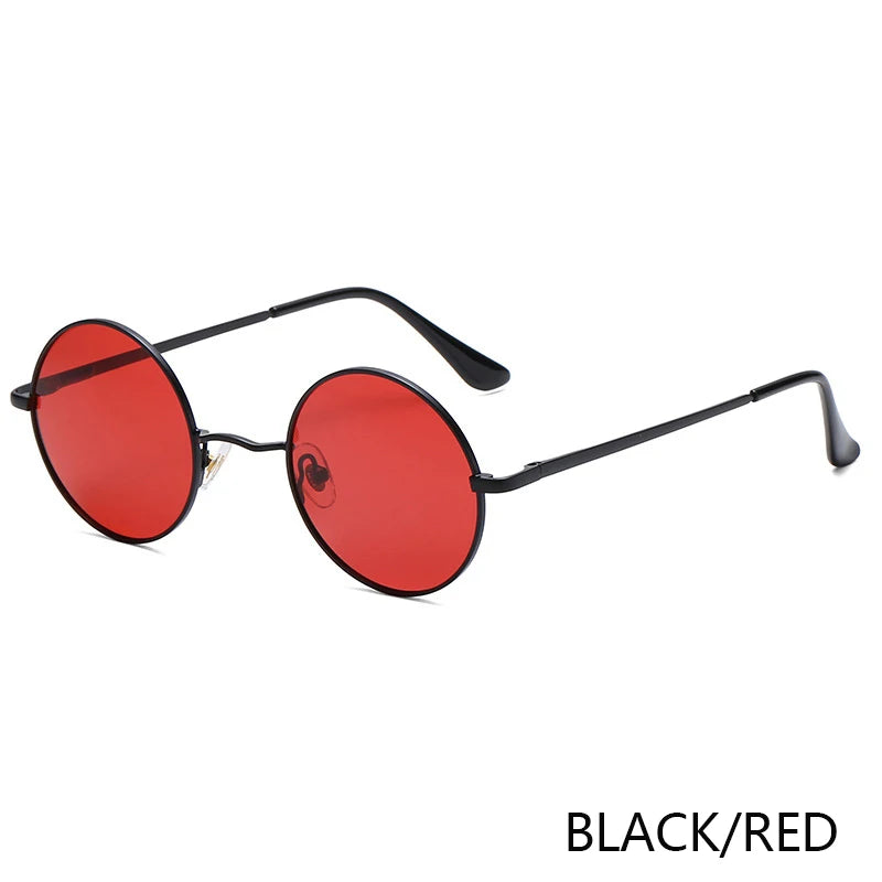 RUOBO Colorful Polarized Round Brand Designer Metal Frame Sunglasses Eyewear For Men and Women Driving Outdoor Sun Glasses UV400
