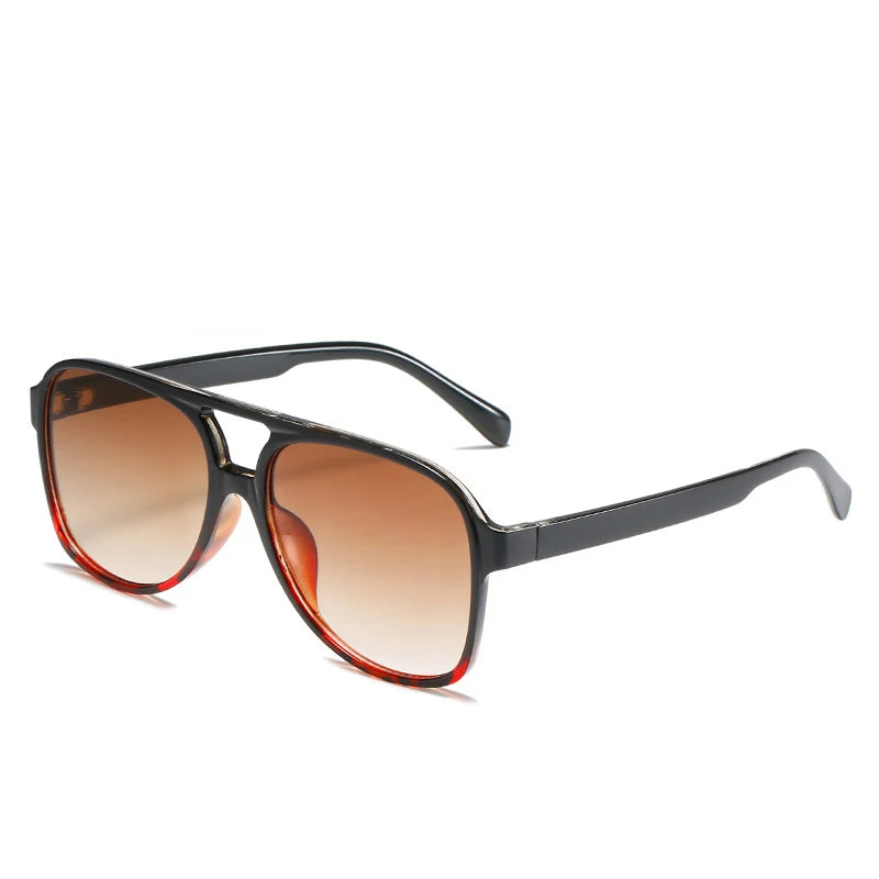 Vintage Oversized Sunglasses Women Fashion Brand Big Frame Sun Glasses Female Yellow Ins Trends Pilot Eyewear Oculos De Sol