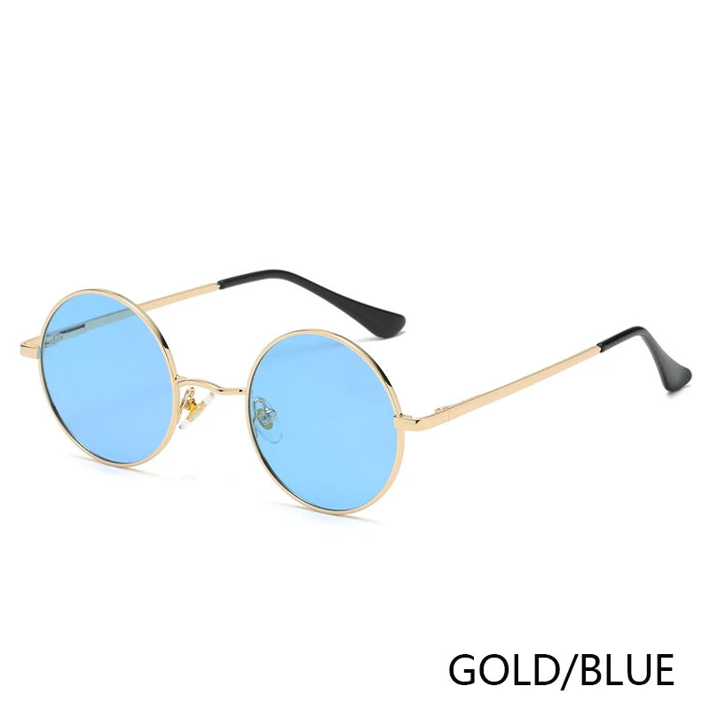 RUOBO Colorful Polarized Round Brand Designer Metal Frame Sunglasses Eyewear For Men and Women Driving Outdoor Sun Glasses UV400