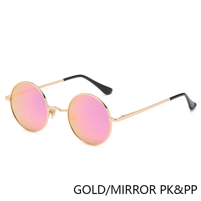 RUOBO Colorful Polarized Round Brand Designer Metal Frame Sunglasses Eyewear For Men and Women Driving Outdoor Sun Glasses UV400