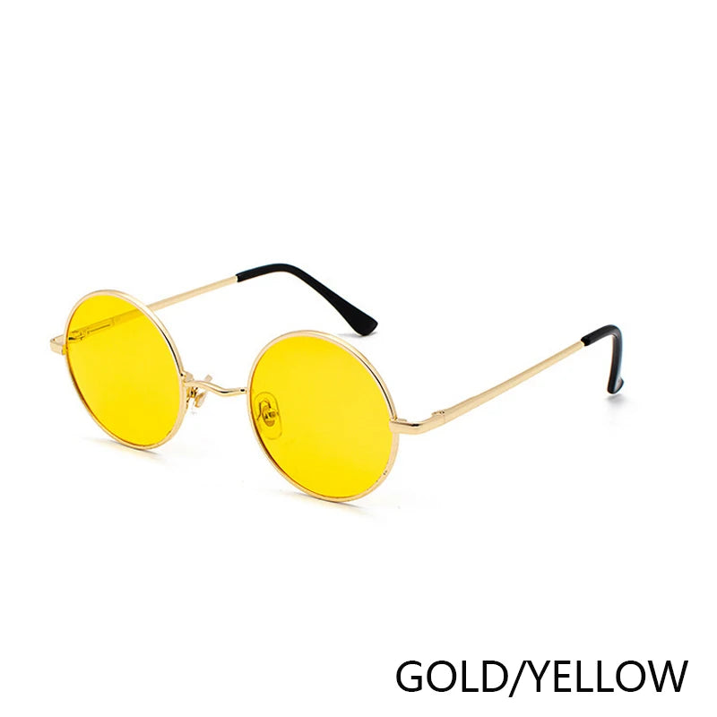 RUOBO Colorful Polarized Round Brand Designer Metal Frame Sunglasses Eyewear For Men and Women Driving Outdoor Sun Glasses UV400