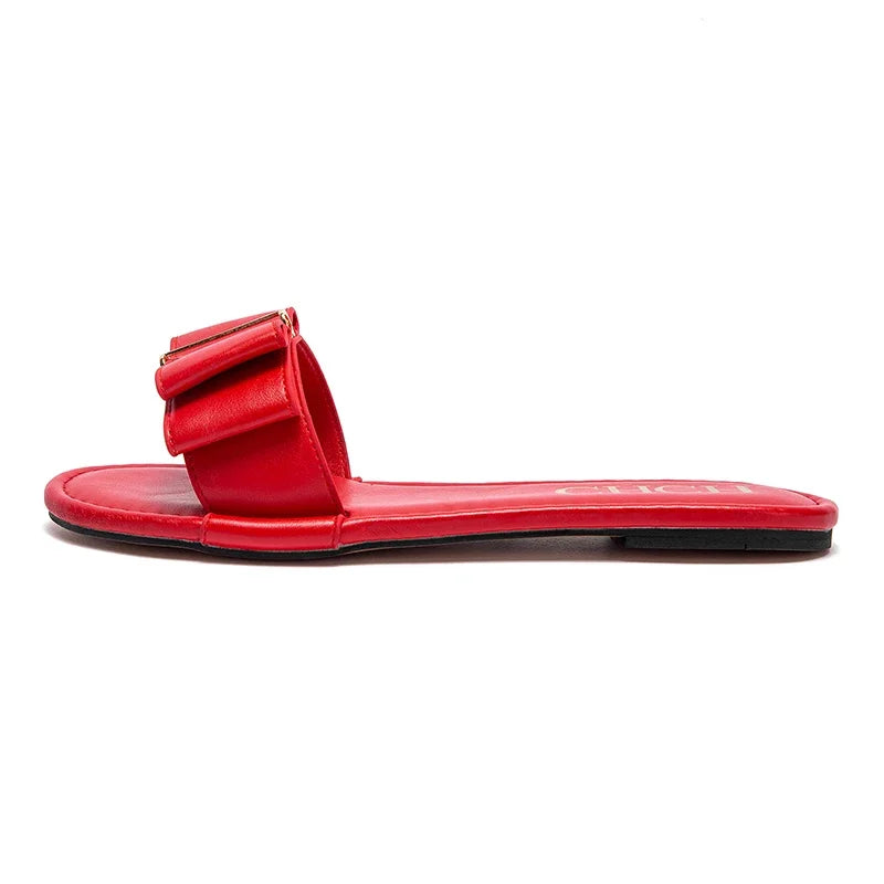 2025 NEW Slippers high quality PU flat women's shoes red shoes luxury brand new listing