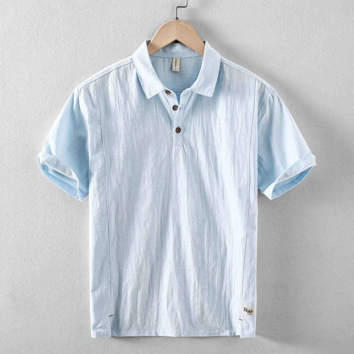 Short-sleeve Linen Casual and Breathable Men's Shirt Versatile Summer Polo Shirt