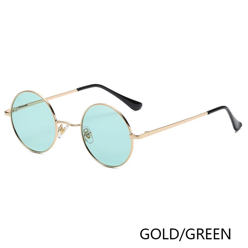 RUOBO Colorful Polarized Round Brand Designer Metal Frame Sunglasses Eyewear For Men and Women Driving Outdoor Sun Glasses UV400