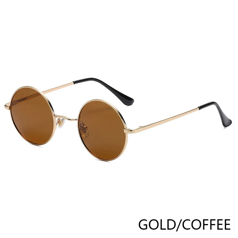 RUOBO Colorful Polarized Round Brand Designer Metal Frame Sunglasses Eyewear For Men and Women Driving Outdoor Sun Glasses UV400