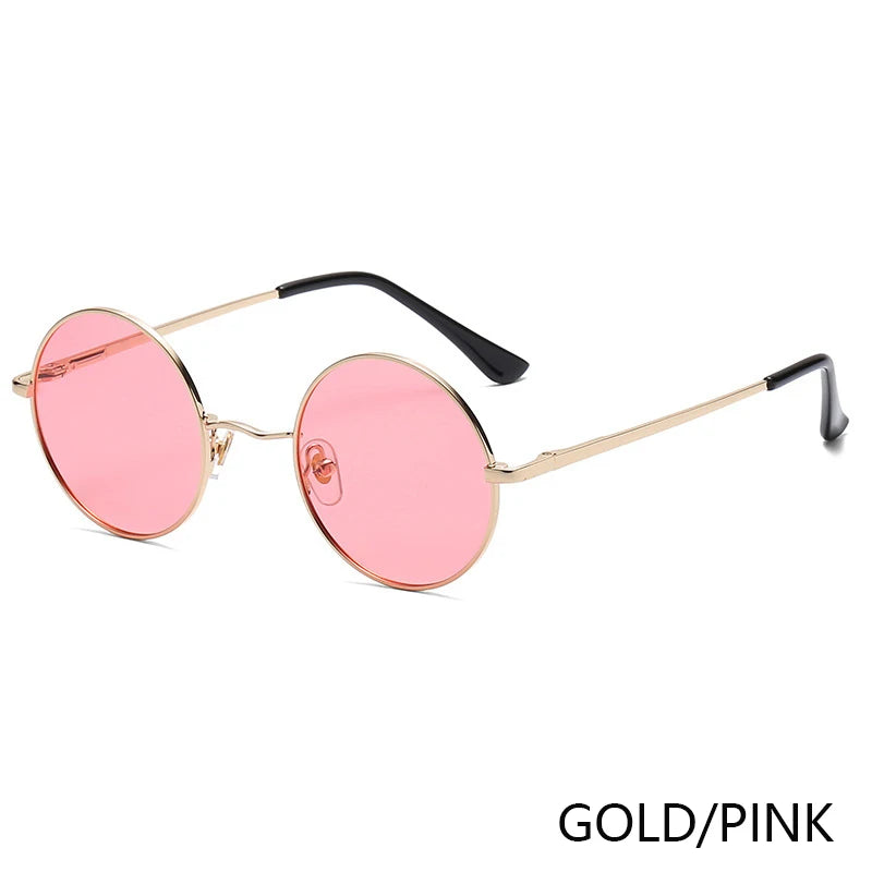 RUOBO Colorful Polarized Round Brand Designer Metal Frame Sunglasses Eyewear For Men and Women Driving Outdoor Sun Glasses UV400
