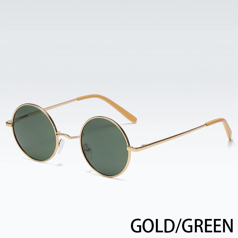 RUOBO Colorful Polarized Round Brand Designer Metal Frame Sunglasses Eyewear For Men and Women Driving Outdoor Sun Glasses UV400