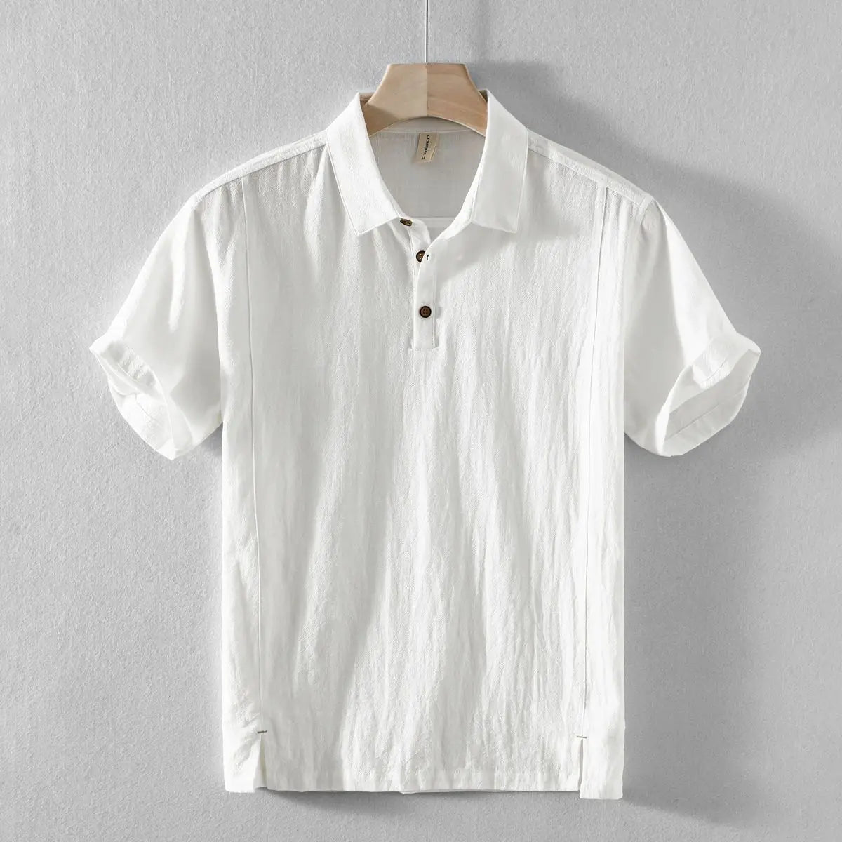 Short-sleeve Linen Casual and Breathable Men's Shirt Versatile Summer Polo Shirt