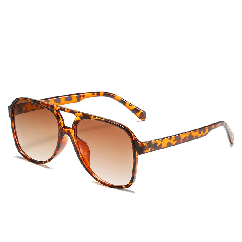 Vintage Oversized Sunglasses Women Fashion Brand Big Frame Sun Glasses Female Yellow Ins Trends Pilot Eyewear Oculos De Sol