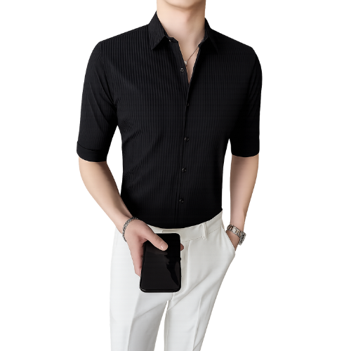 Elegant Men's Striped Slim Fit Shirt