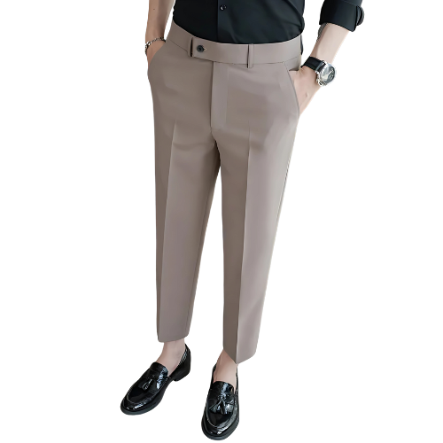 Exquisite Men's Slim Fit Trousers - Business & Formal Elegance