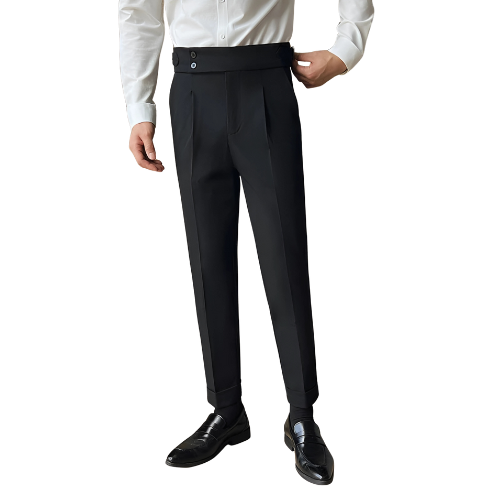 Timeless Elegance: Men's High Waist Formal Trousers