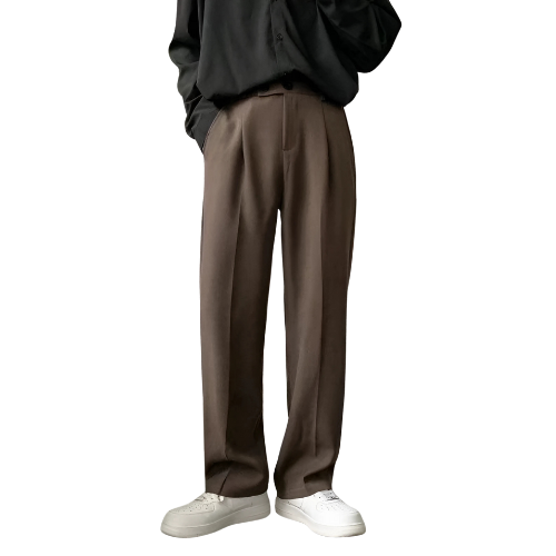 Elegant Men's Loose Fit Dress Trousers