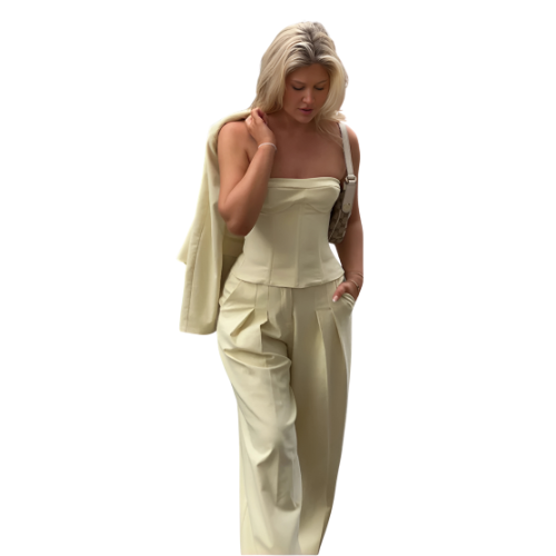 Exquisite 3-Piece Blazer and Trousers Set for Women