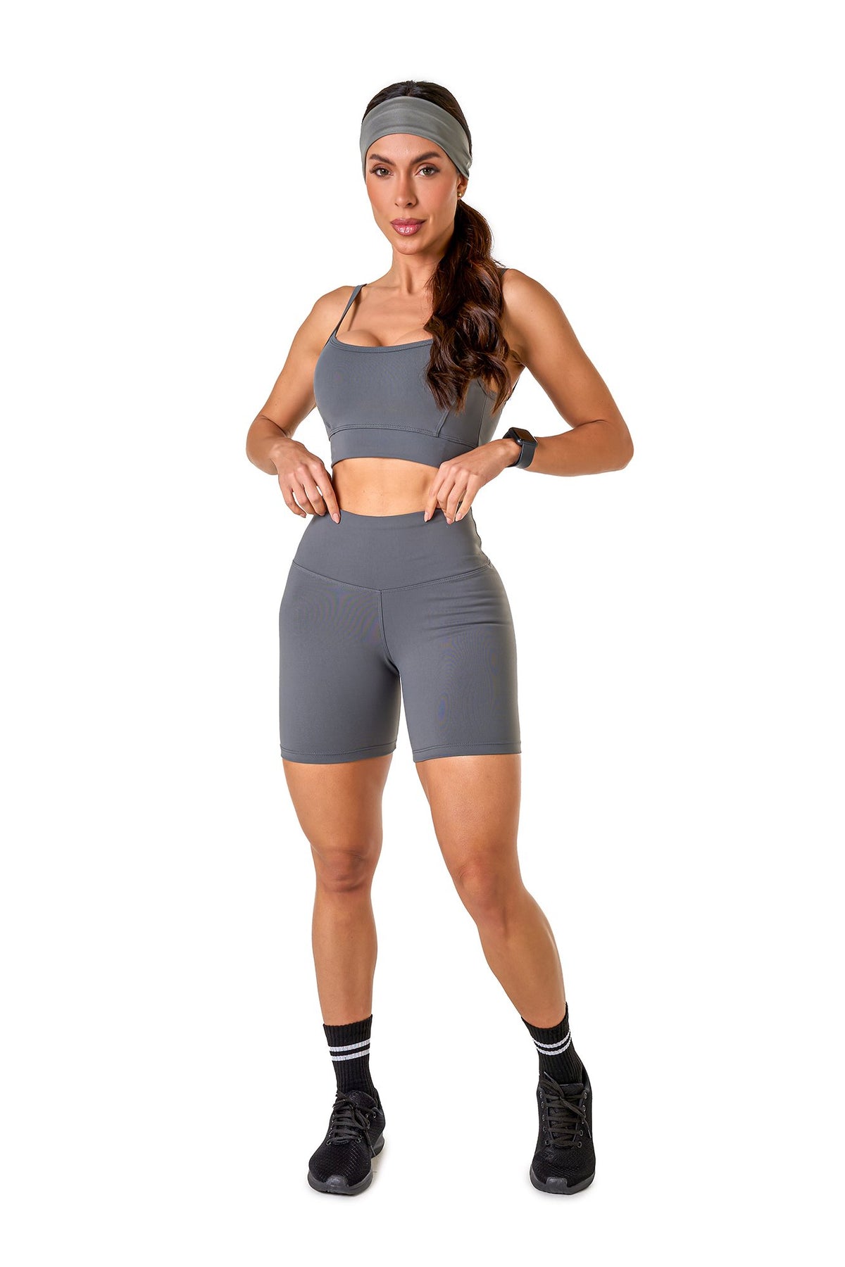 Basic Polyamide Shorts - Grey