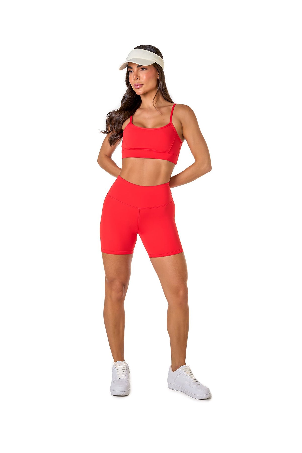 Basic Polyamide Shorts - Red