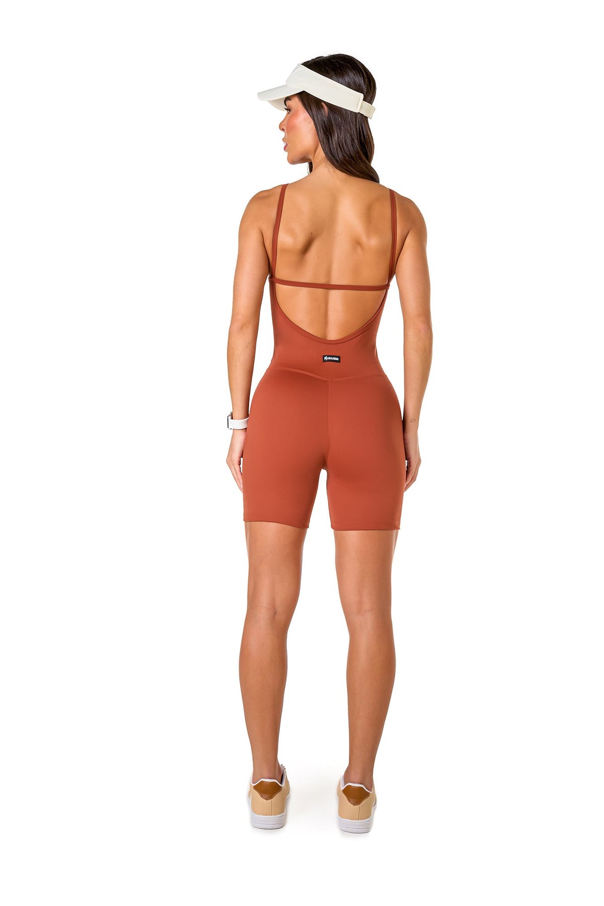 Polyamide Short Unitard - Brown