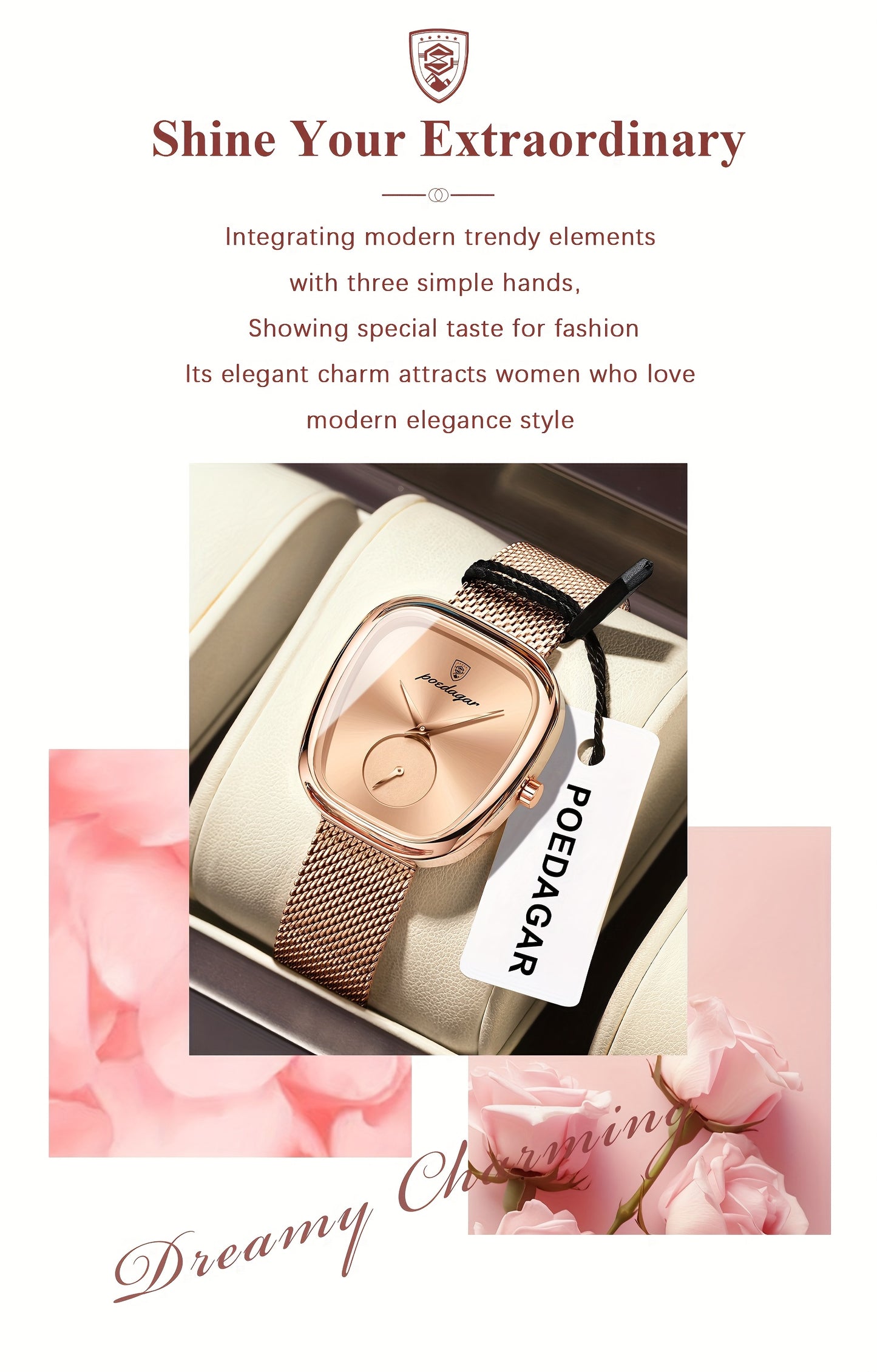 *AVELI VACATION LIMITED OFFER* Poedagar Elegant 's Quartz Watch {Buy One, Get Two}