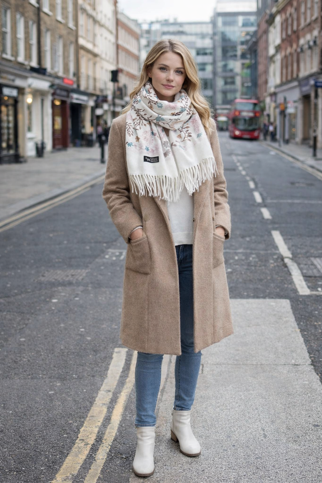 Elegant Winter Cashmere Scarf