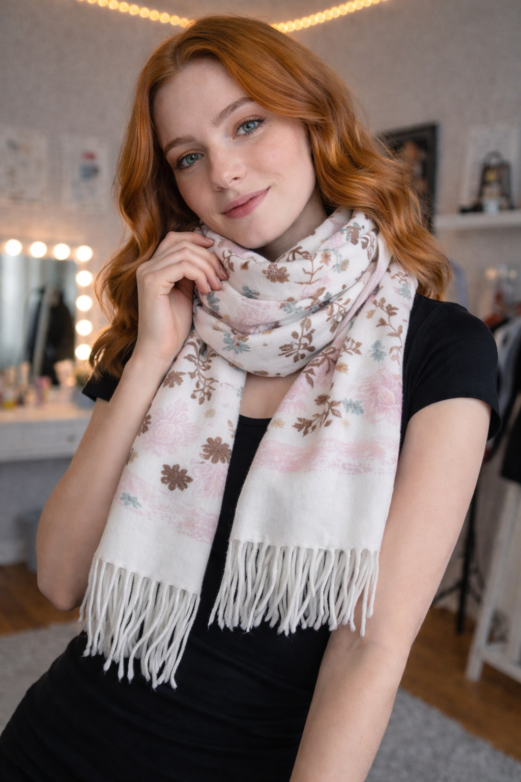 Elegant Winter Cashmere Scarf