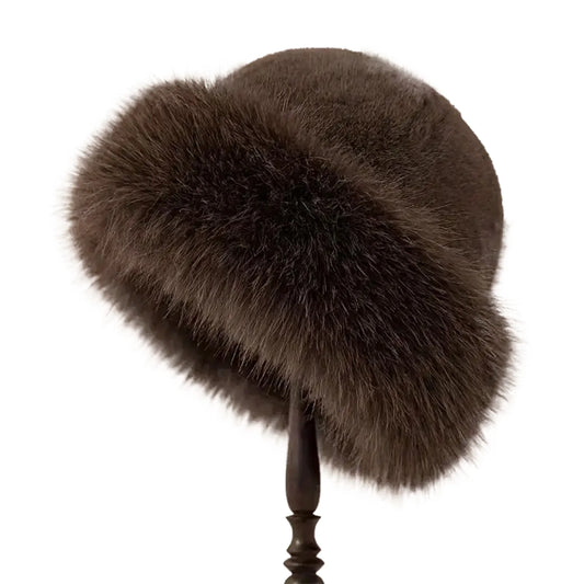 Thicken Plush Warm Fur Hat for Women