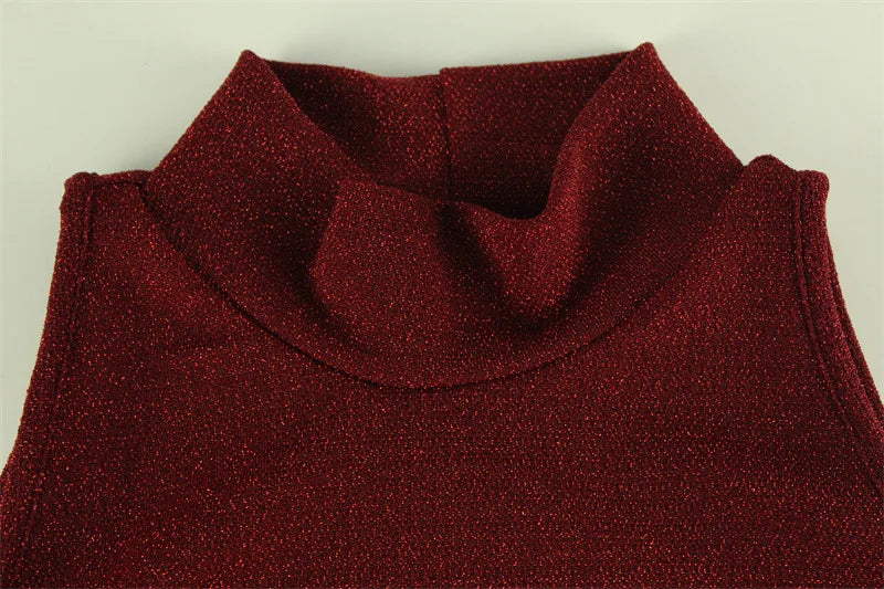 Elegant Red Sequin Long Dress