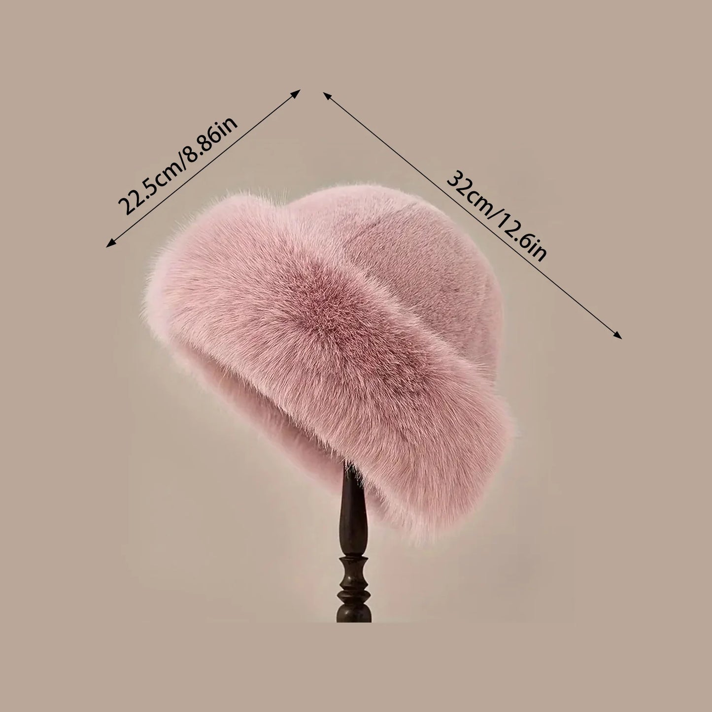 Thicken Plush Warm Fur Hat for Women