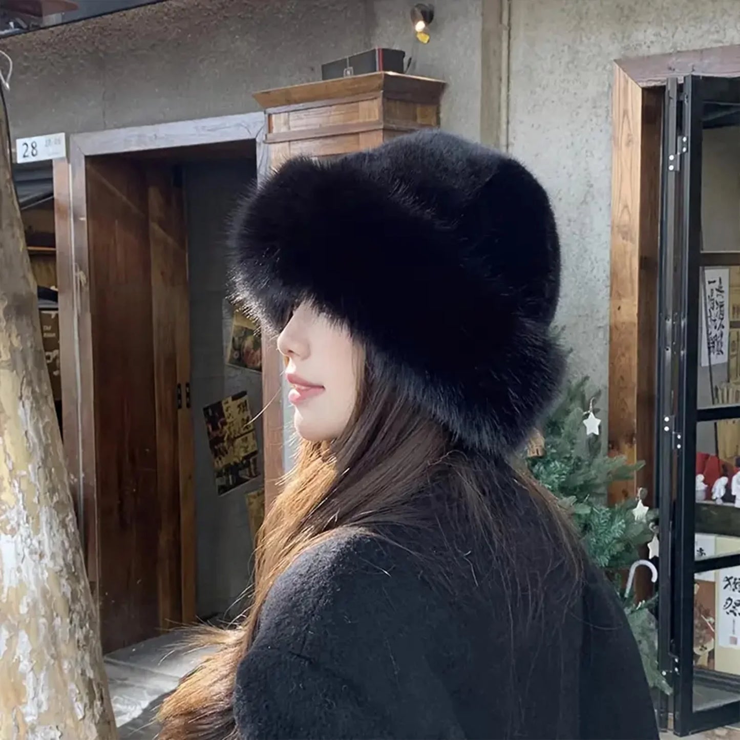 Thicken Plush Warm Fur Hat for Women