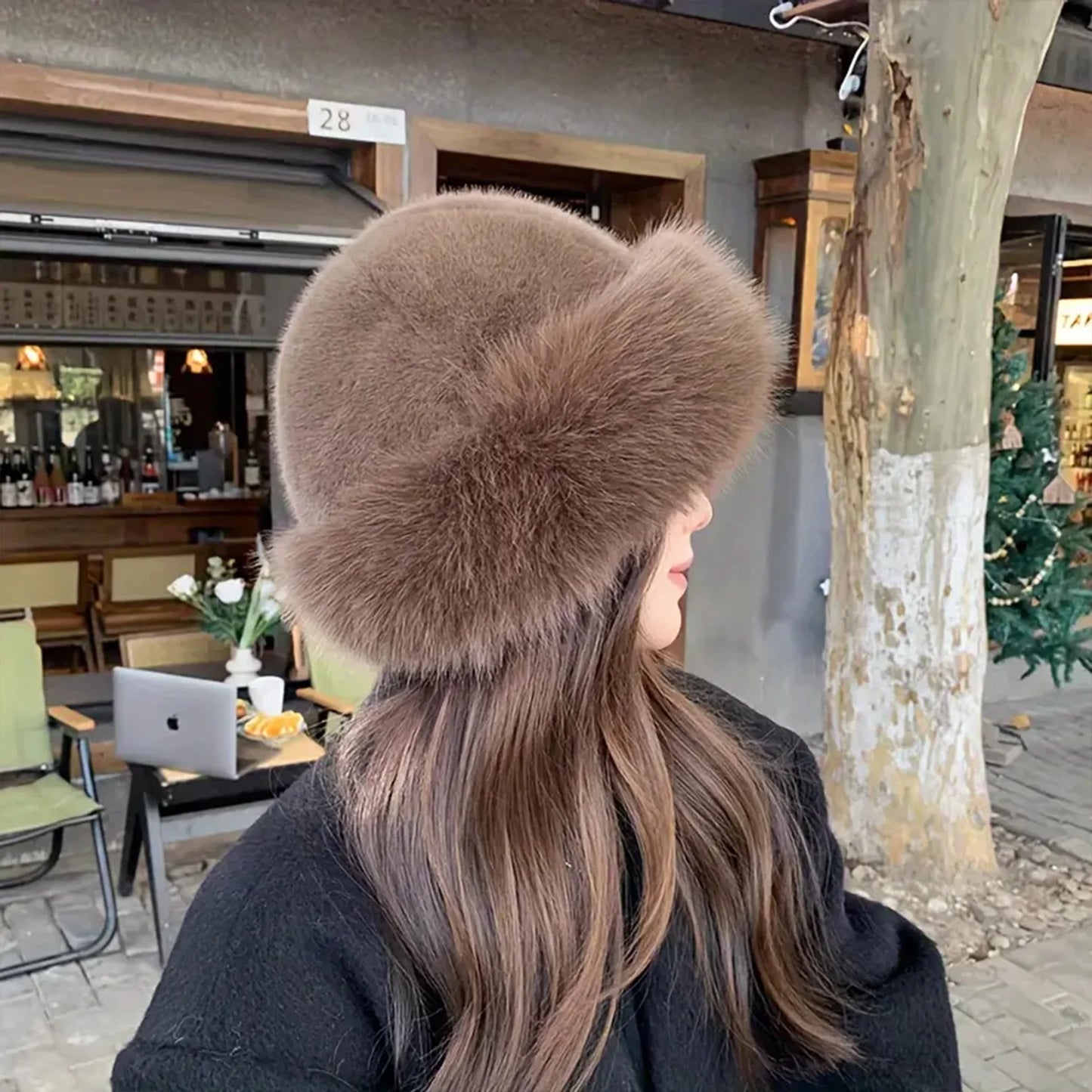 Thicken Plush Warm Fur Hat for Women