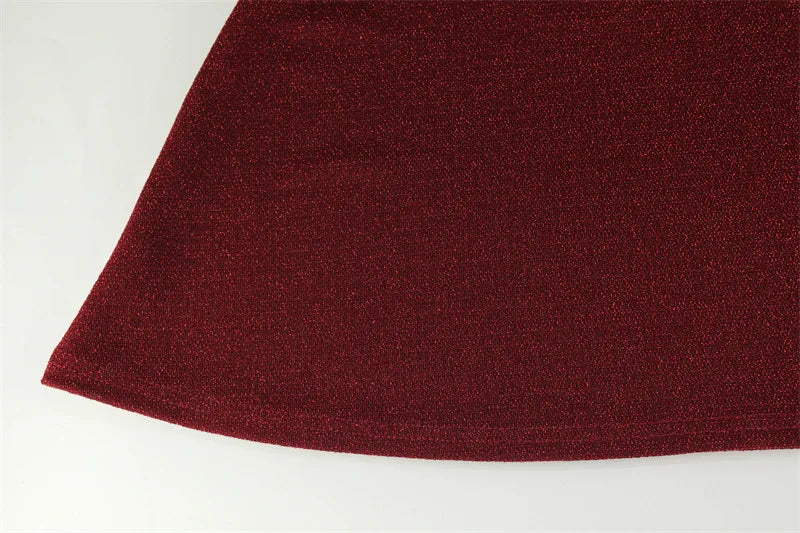 Elegant Red Sequin Long Dress