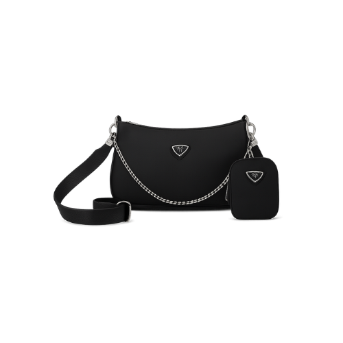 Elegant Nylon Crossbody Bag - Versatile Fashion Statement