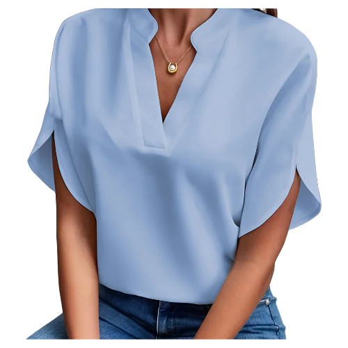 Exquisite V-Neck Chiffon Blouse - Elegant Summer Essential
