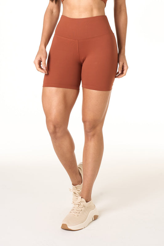 Basic Polyamide Shorts - Brown