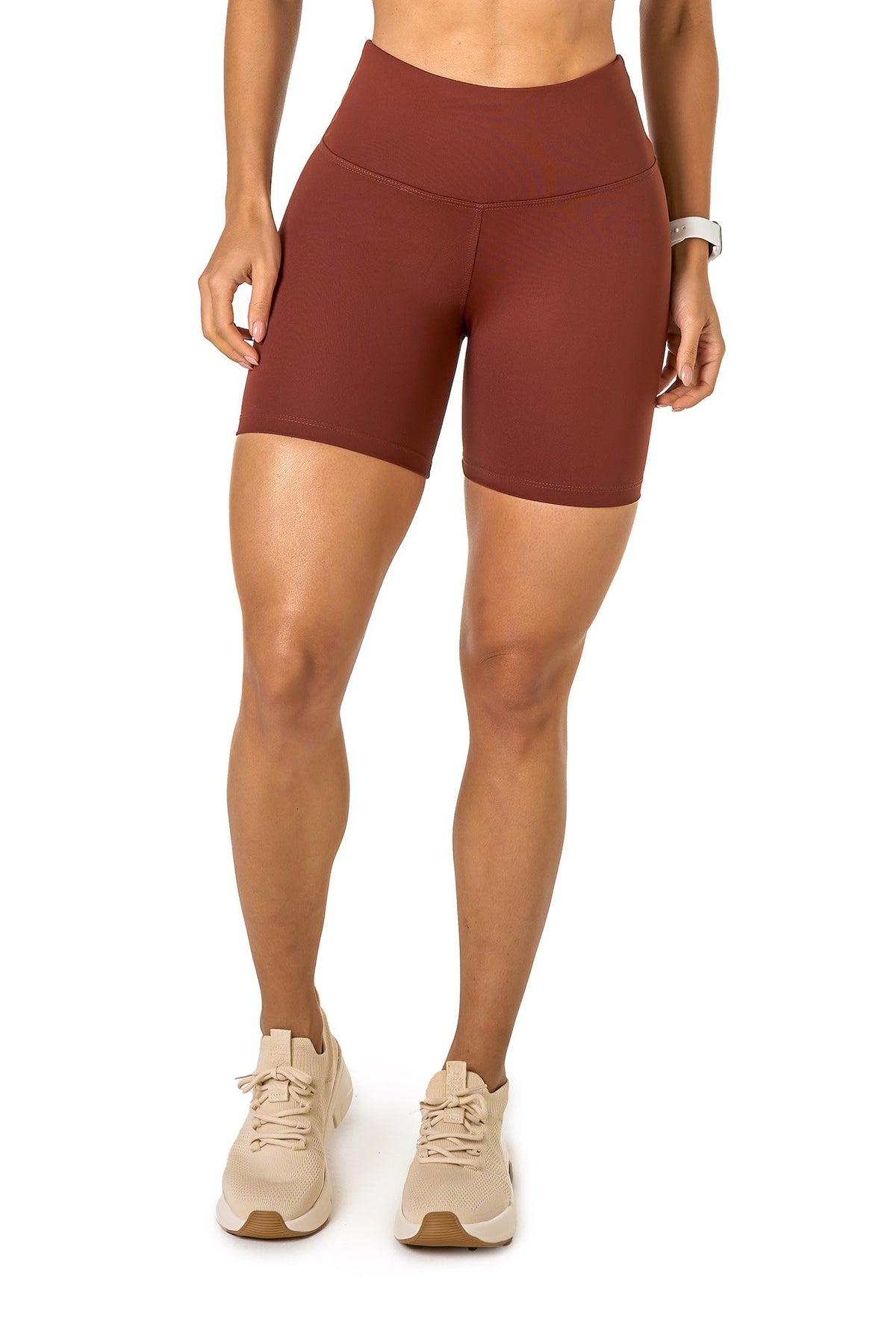 Basic Polyamide Shorts - Dark Brown