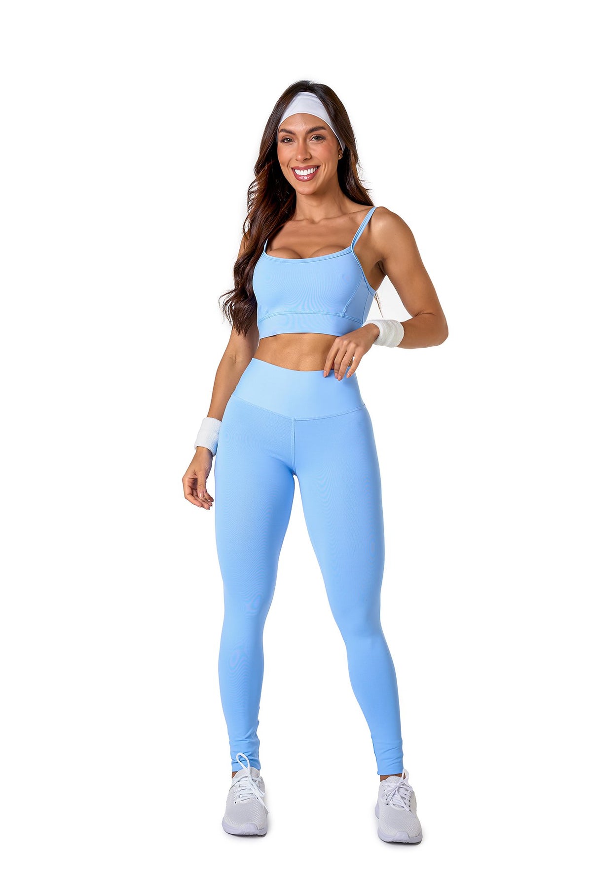Basic Polyamide Sports Bra - Light Blue